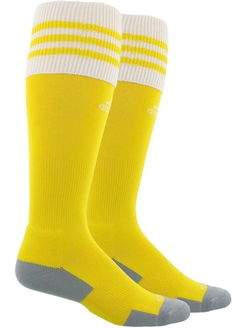 adidas Copa Zone Cushion II Soccer Sock (1-Pair), Sun/White, Men/Kid M 5-8.5
